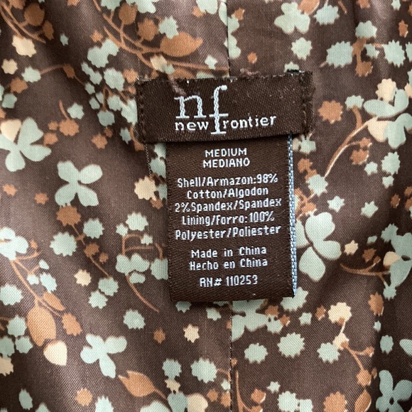 new frontier size medium corduroy lined green blazer/jacket 2 flap pockets. - Picture 7 of 12